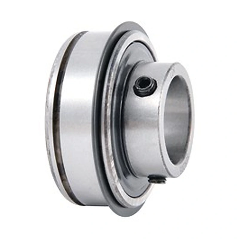 SER cylindrical outer ring bearing inserts setscrew snap ring wide inner ring