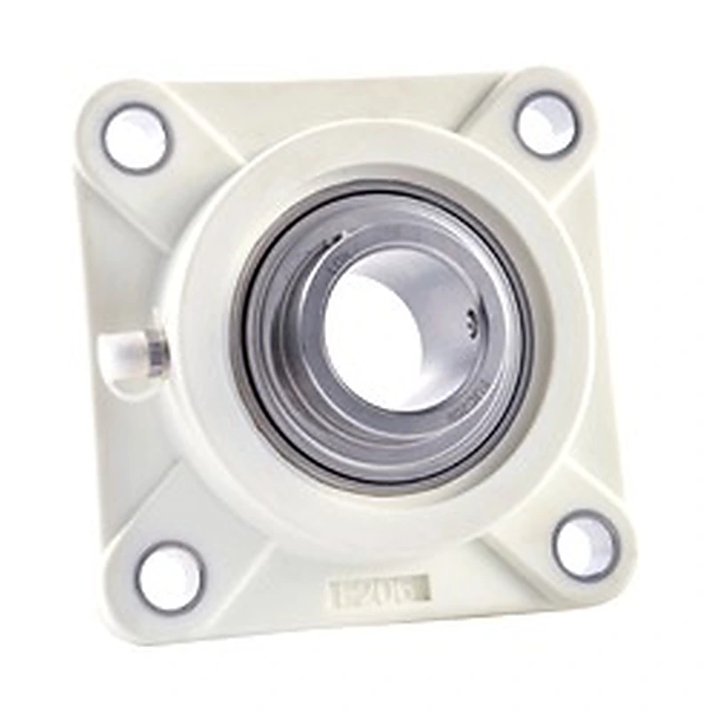 TP-SUCF thermoplastic 4-bolt flange bearing units setscrew stainless insert