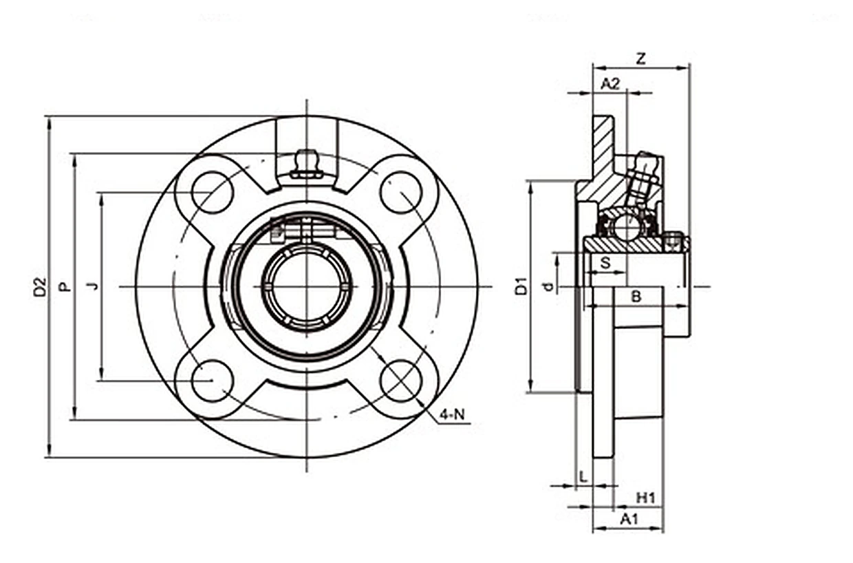 UCFCSX00 Series Medium Duty Inch-Based Flange Cartridge Units product view