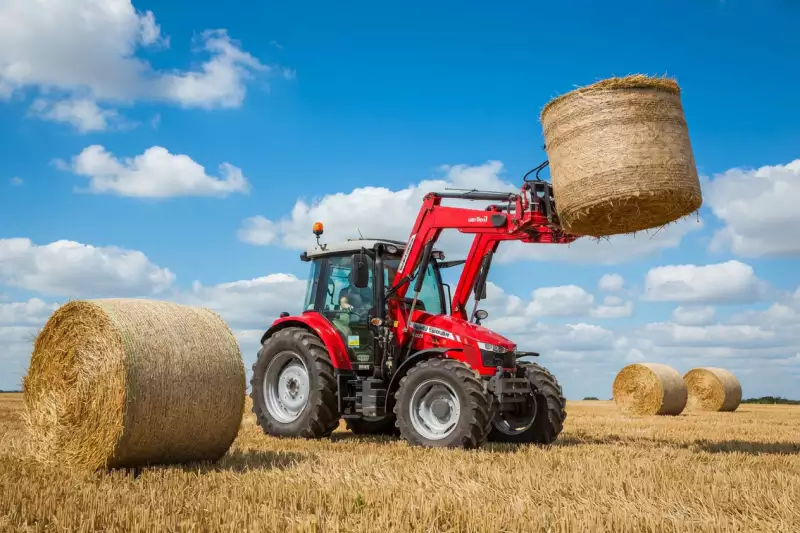 Massey Ferguson tractor MF-Hema pump installation livestock farm workshop