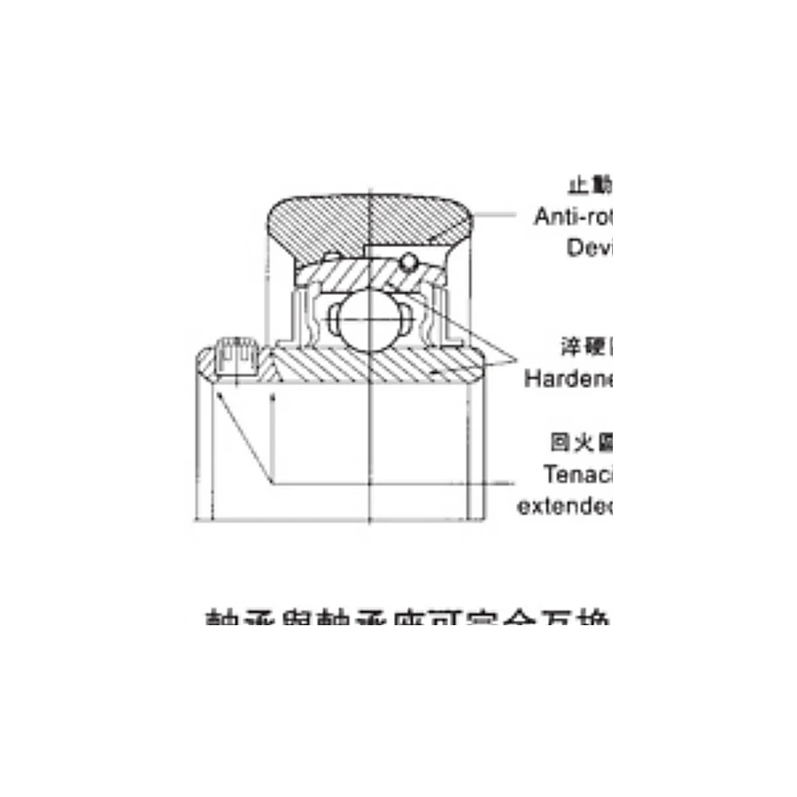Insert bearing sealing and mounting detail from catalogue