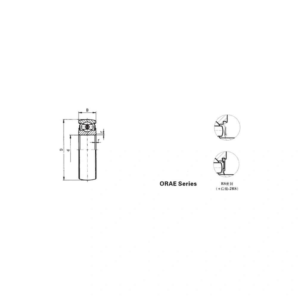 ORAE insert ball bearing dimensional drawing